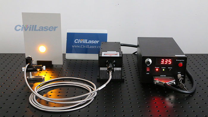 589nm fiber coupled laser